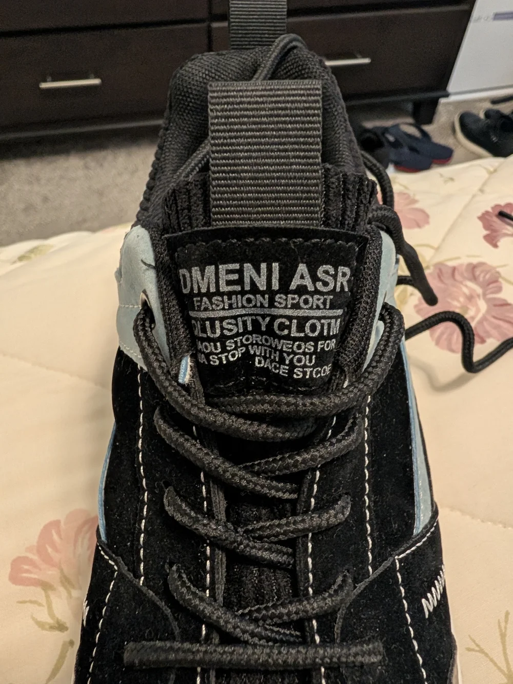 Men's Casual Black and Gray Lace-Up Sneakers